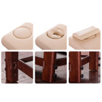 Επαγγελματικό Κρεβάτι Beige Luxury Spa Μασάζ Αισθητικής Φυσικοθεραπείας Σταθερό Ξύλινο 